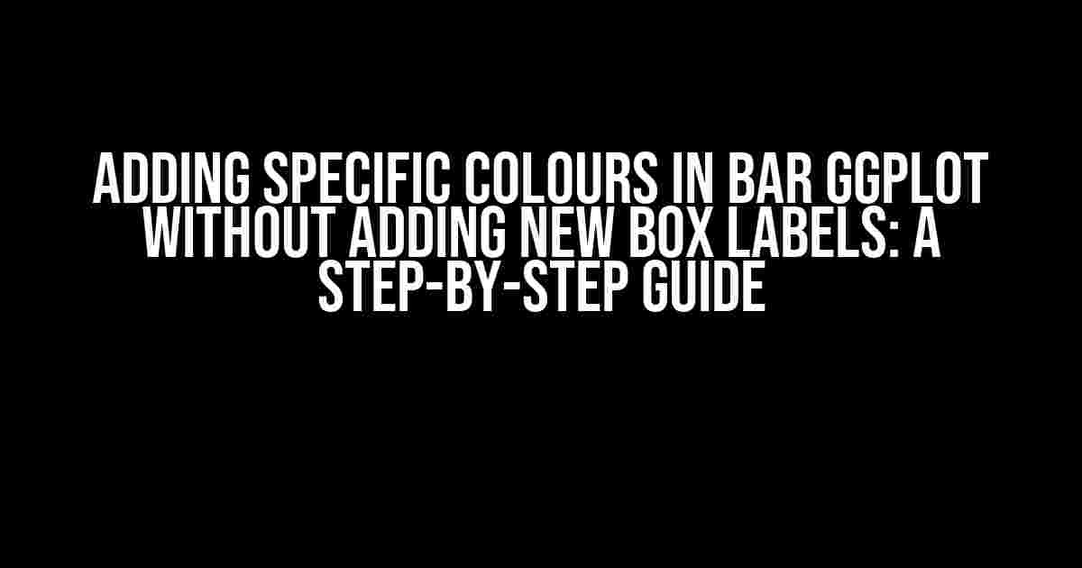 Adding Specific Colours in Bar Ggplot Without Adding New Box Labels: A Step-by-Step Guide