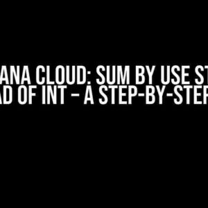 Grafana Cloud: Sum by Use String Instead of Int – A Step-by-Step Guide