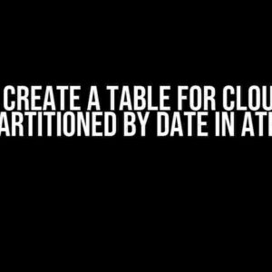 How to Create a Table for CloudFront Log Partitioned by Date in Athena?