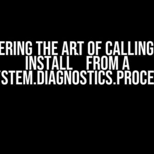 Mastering the Art of Calling `pod install` from a System.Diagnostics.Process