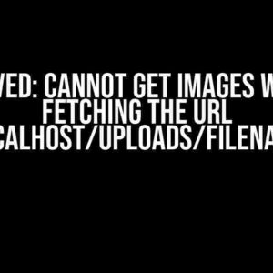 Solved: Cannot Get Images When Fetching the URL localhost/uploads/filename